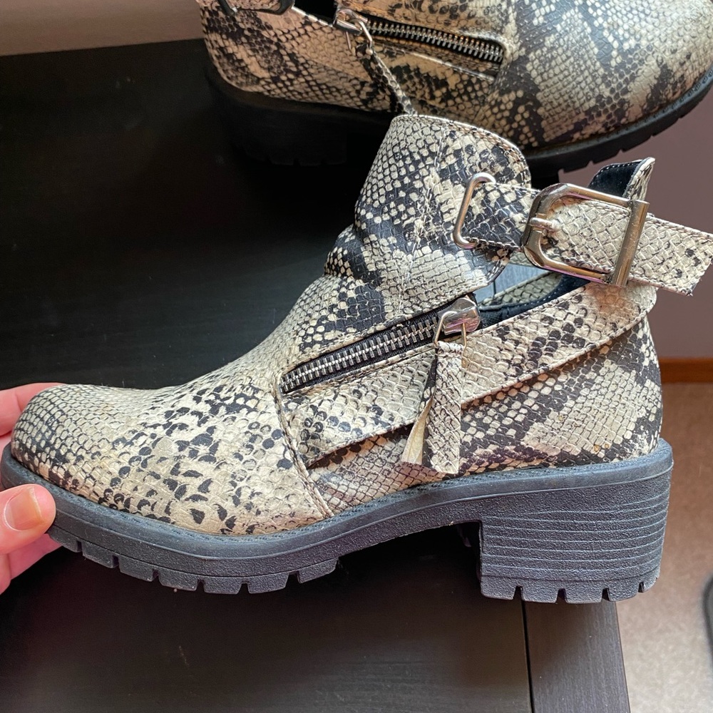 Qupid Snake Booties With Zipper On Side - image 3